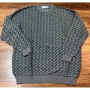 VTG Botto Made In Italy Sweater Mens XL 54 Multicolor Crewneck Cotton Blend Y2K